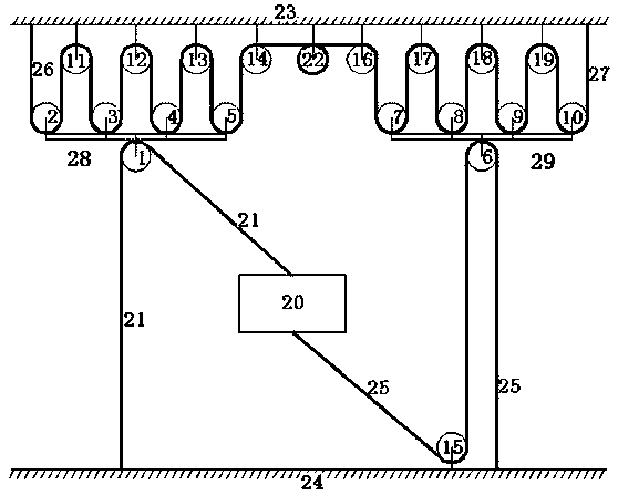 A generator power generation device for wave energy based on pulley expansion