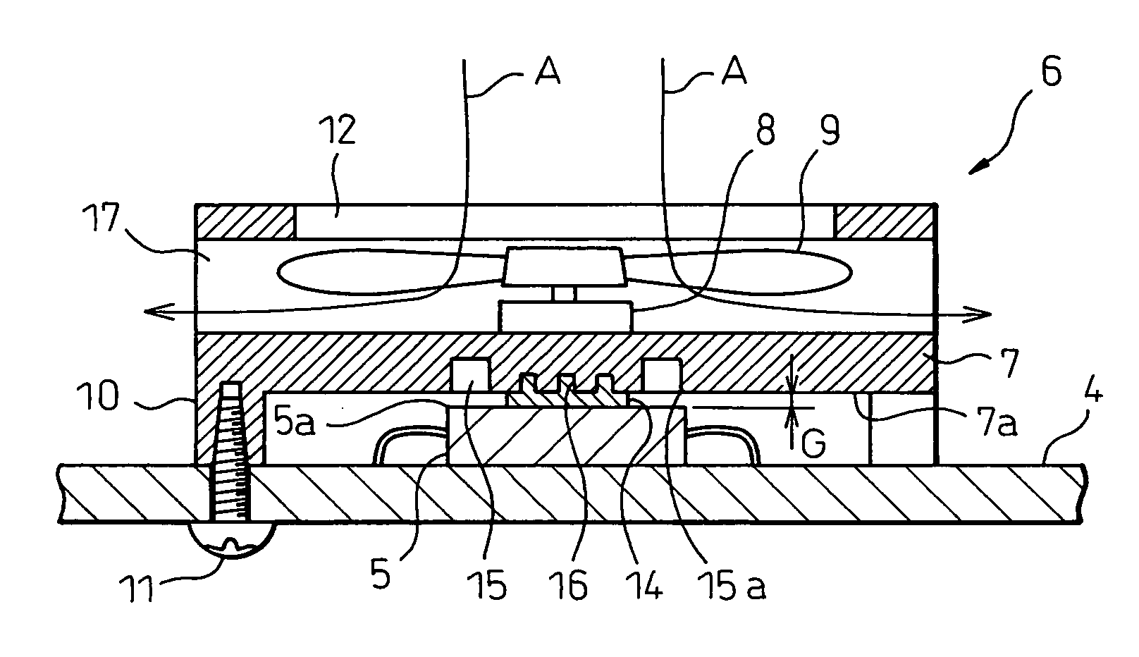 Heat radiating device and electronic equipment mounted on vehicle