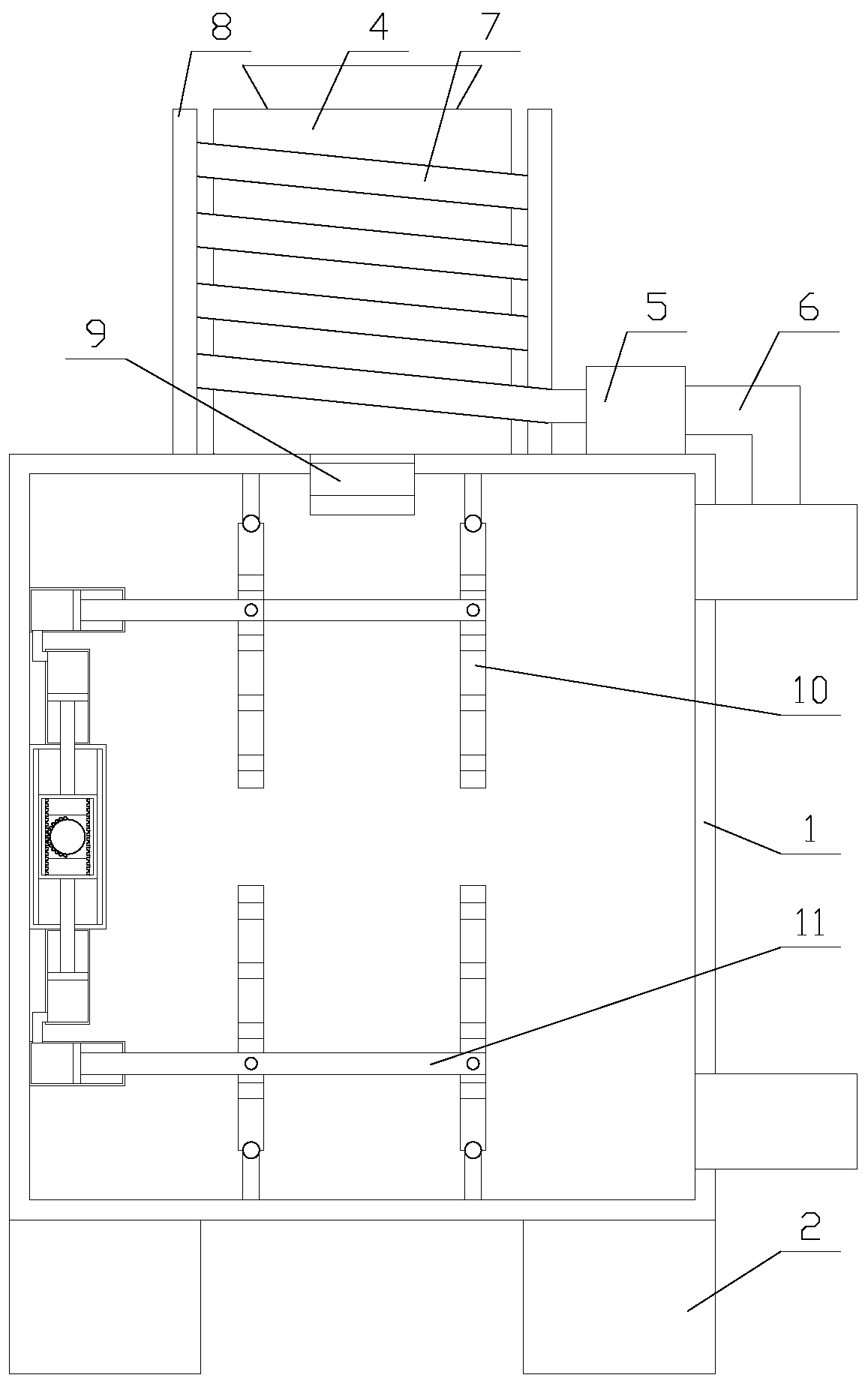 Coal chemical industry energy-saving type drying device with stirring function