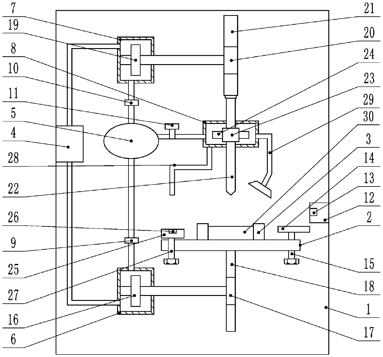 Drilling device for auto parts