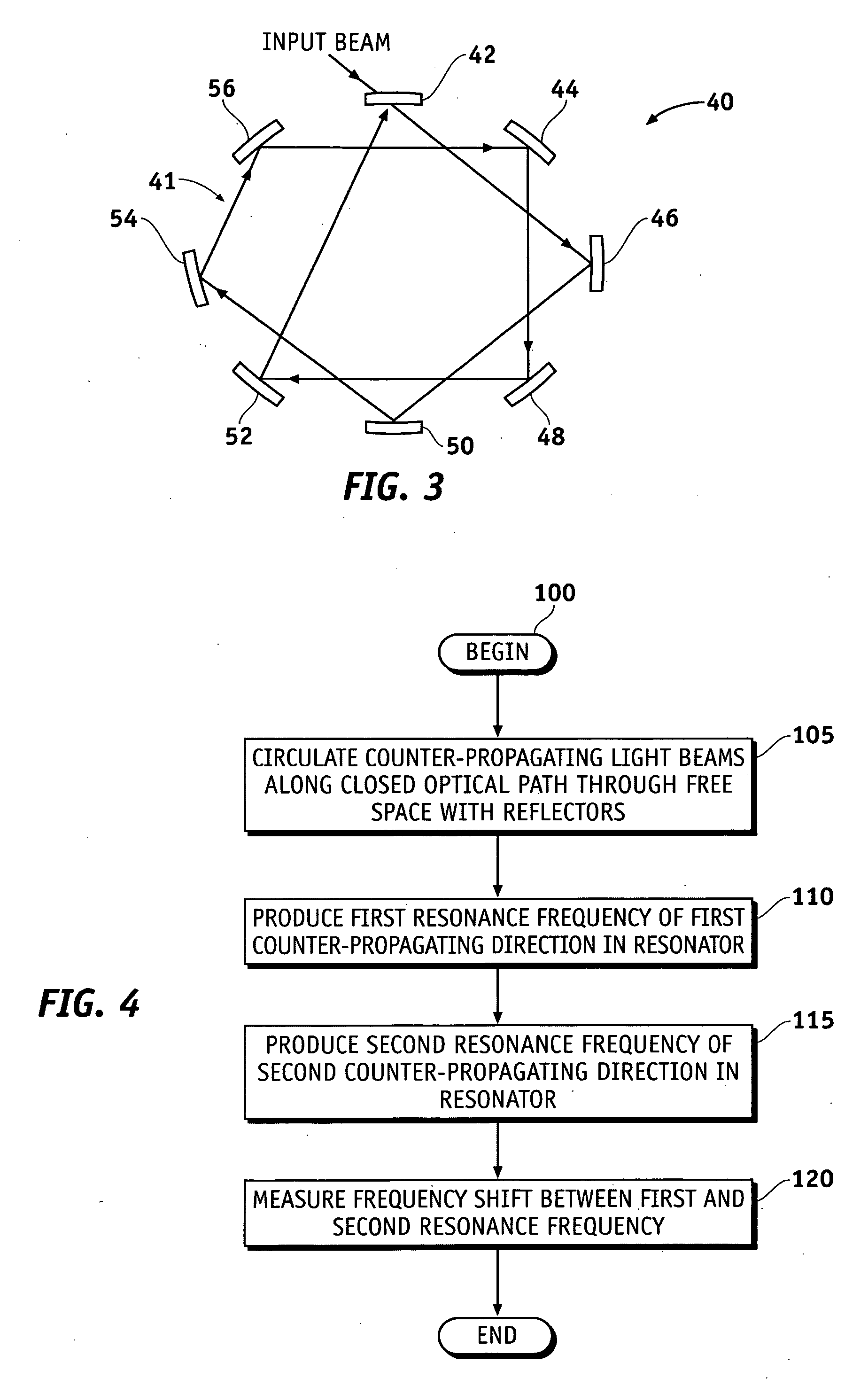 Optical gyro with free space resonator and method for sensing inertial rotation rate