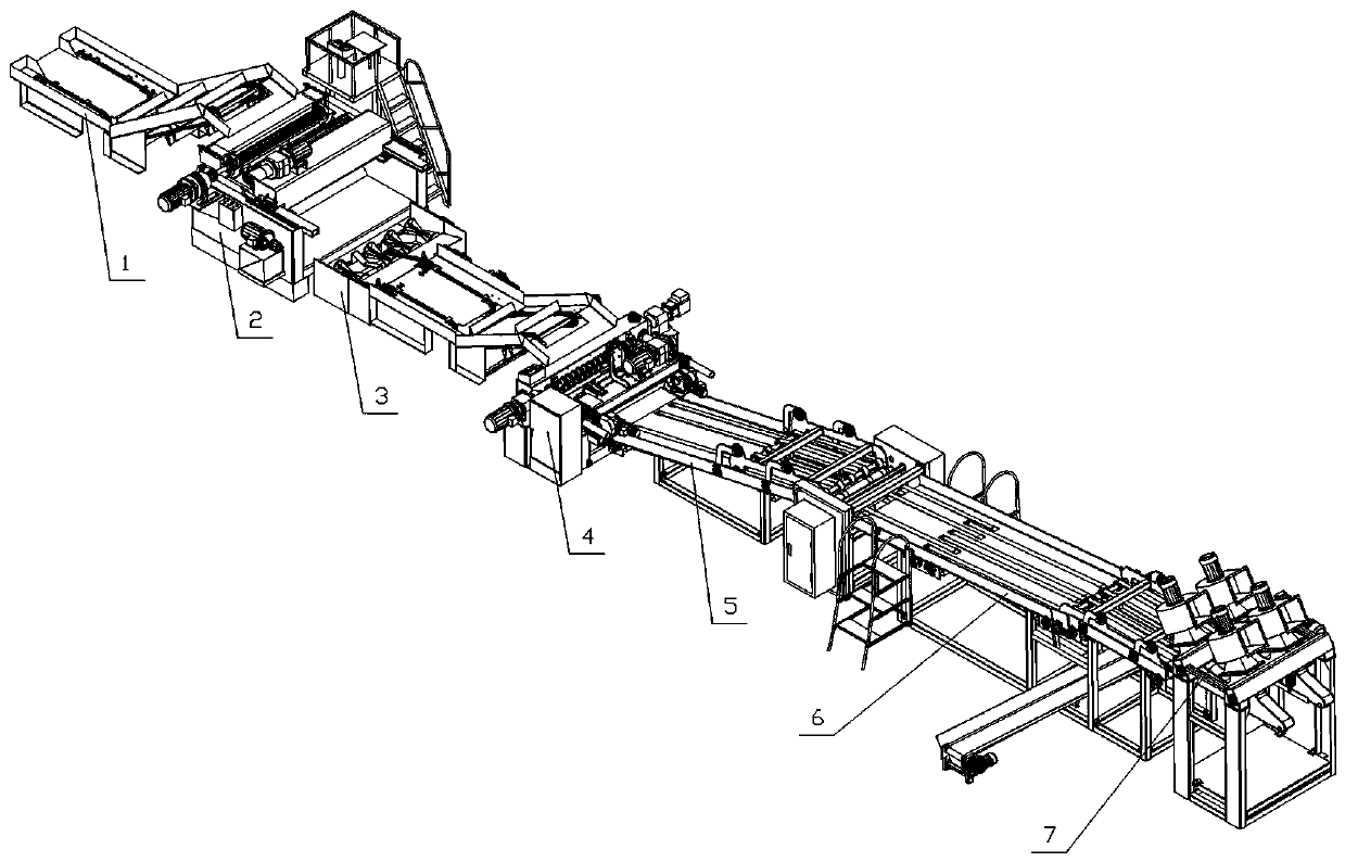 An integrated device for sheet feeding, rotary cutting and stacking