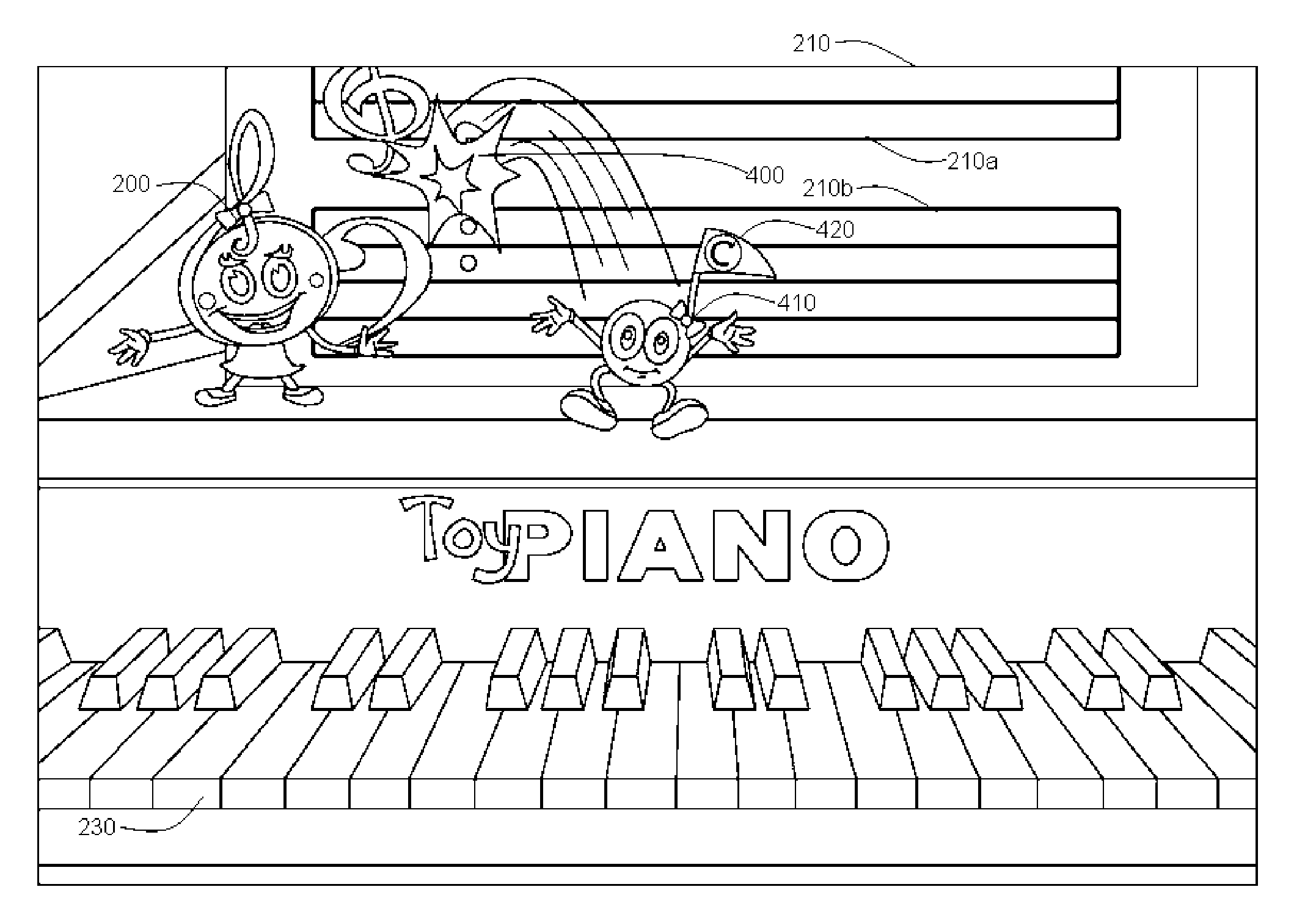 System and method of teaching musical notes