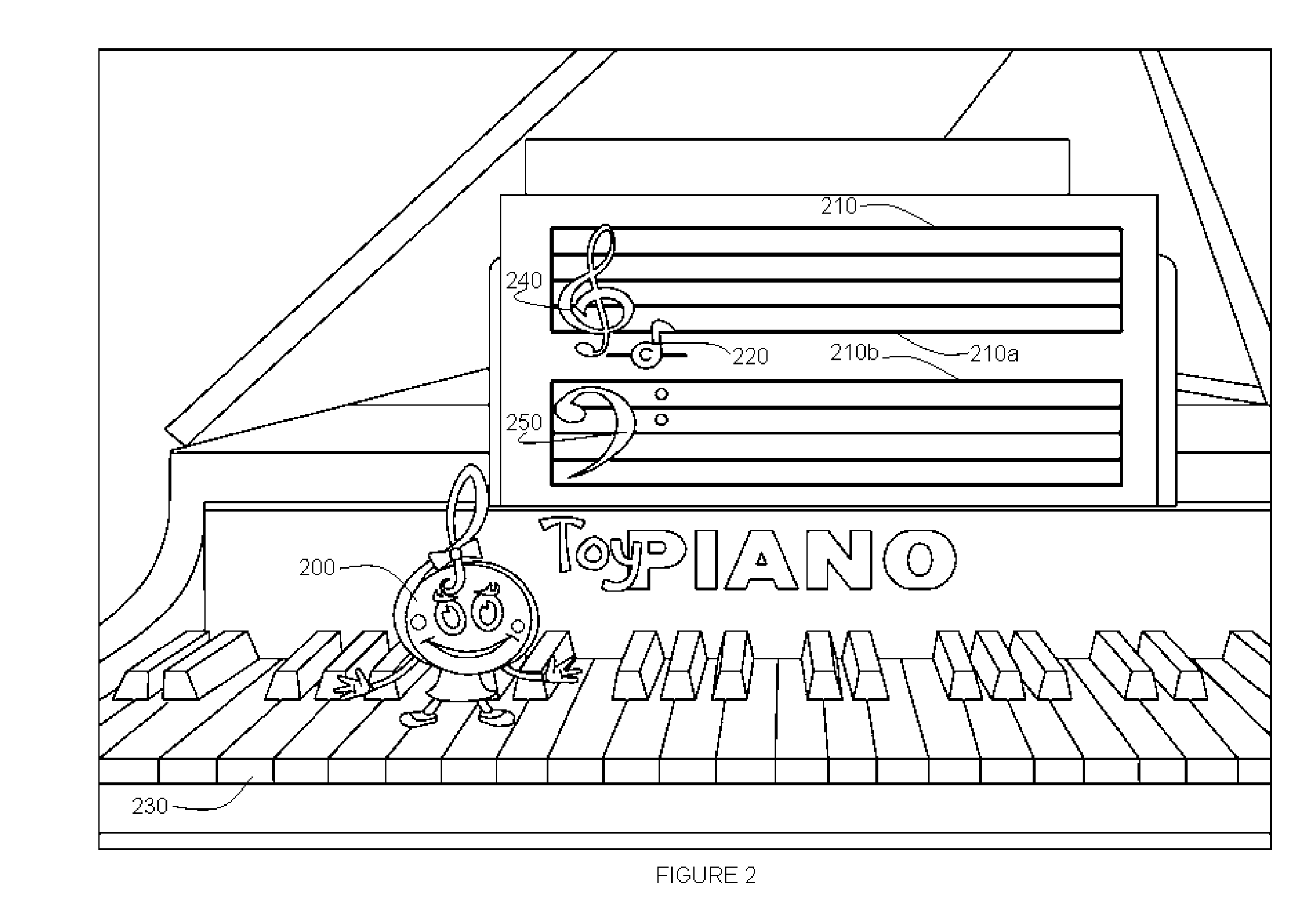 System and method of teaching musical notes