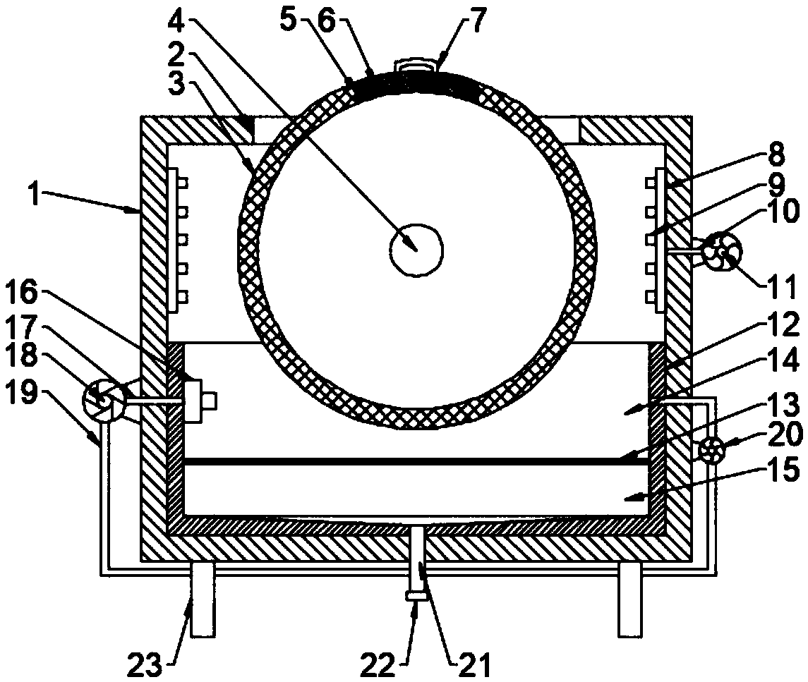 Traditional Chinese medicine cleaning device based on roller periodic flushing technology