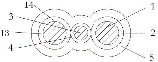 Multi-core parallel cable and manufacturing method therefor