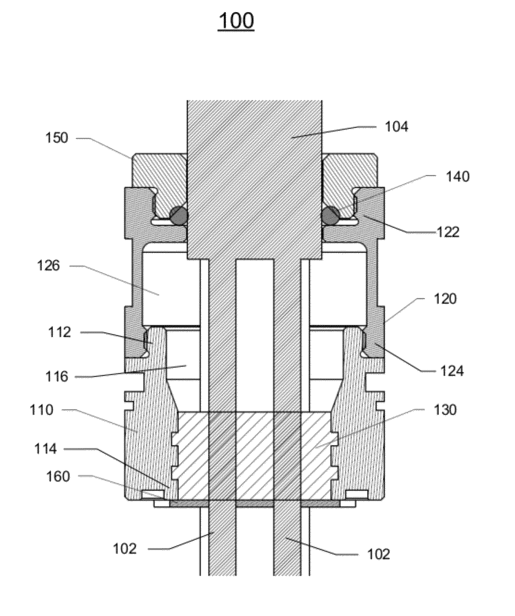 Accessible indirect entry cable gland