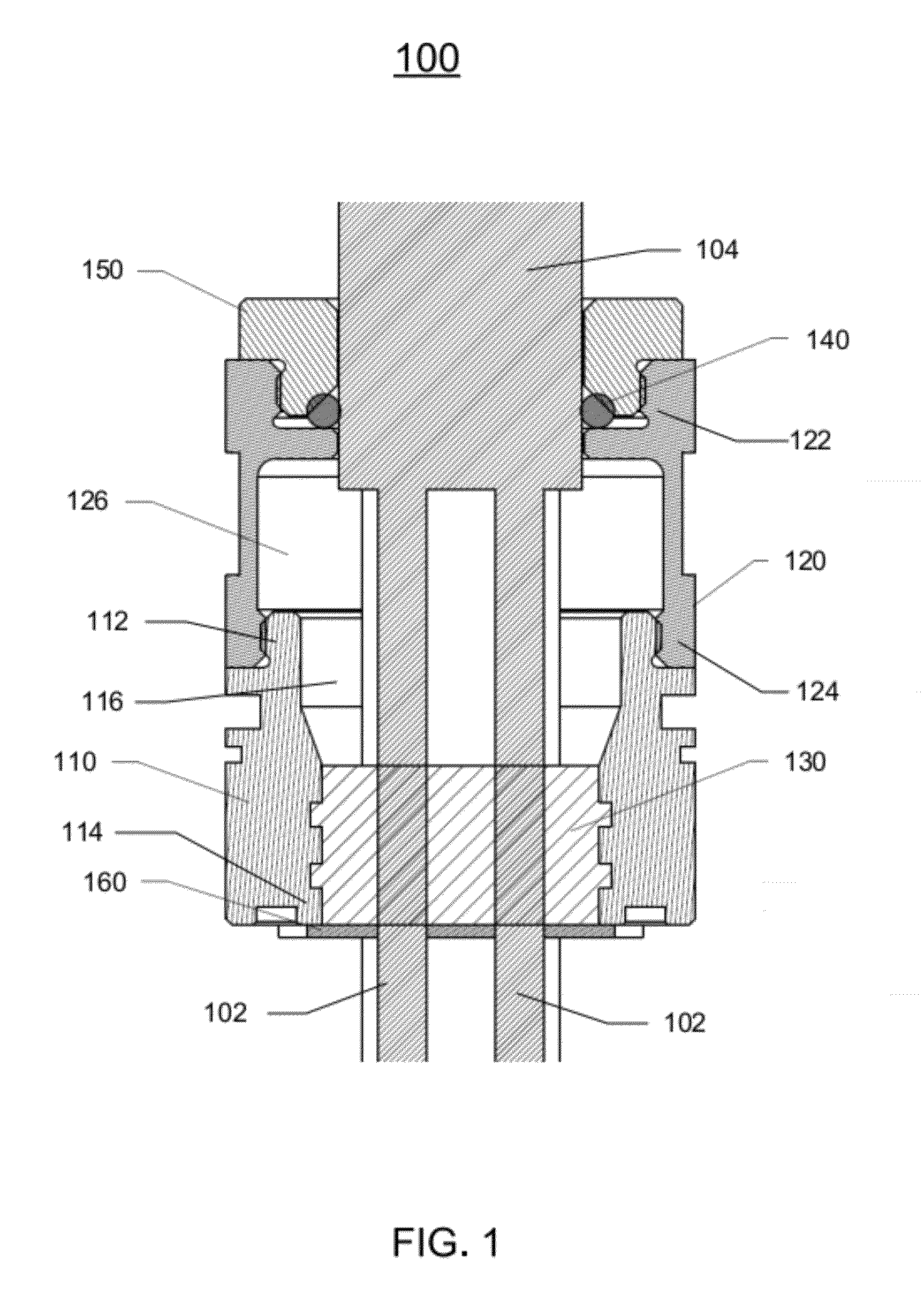 Accessible indirect entry cable gland