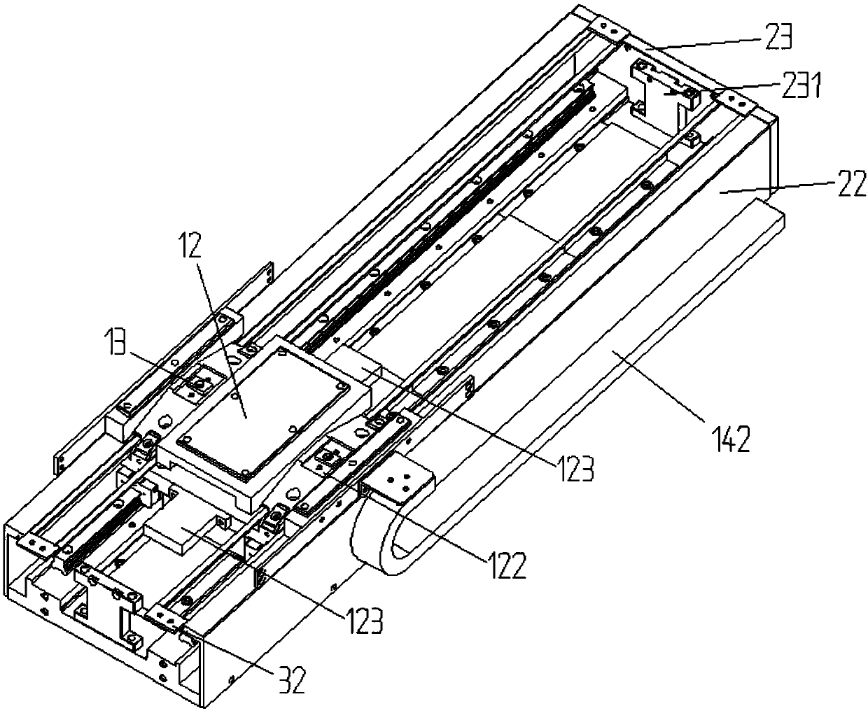 Fully sealed compact dustproof linear motor moving platform