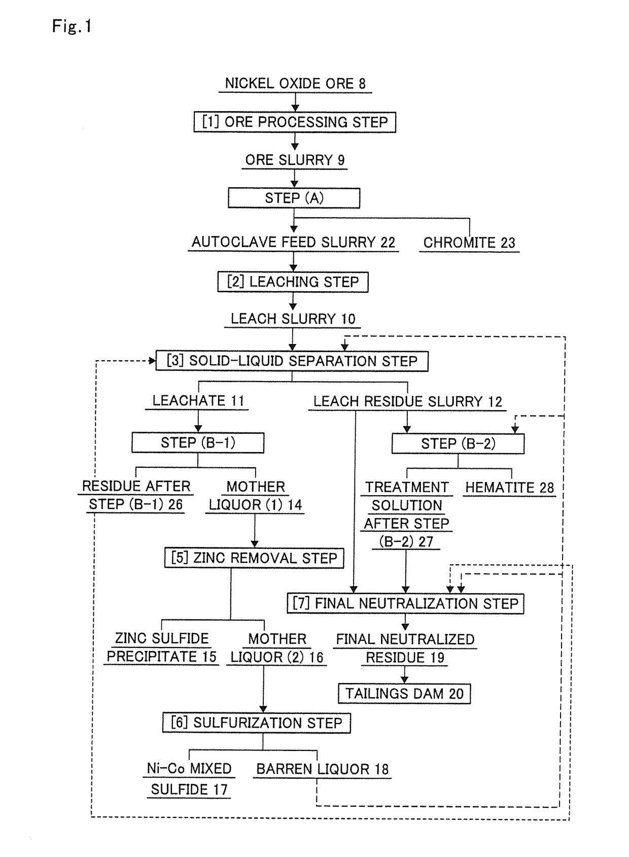 Hydrometallurgical process for nickel oxide ore