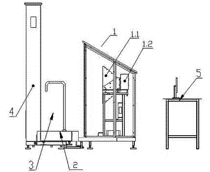 Week X-ray reciprocating security inspection device