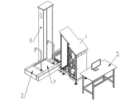 Week X-ray reciprocating security inspection device