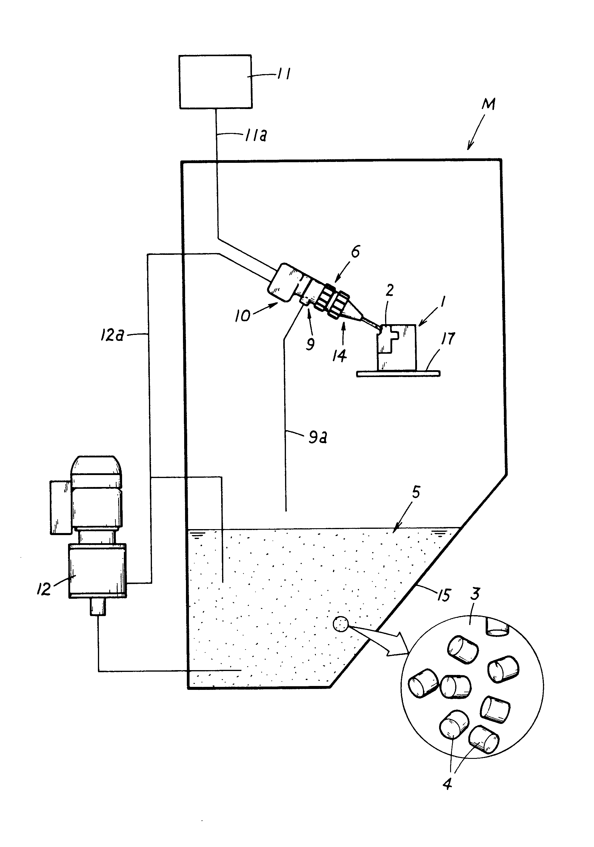 Support material removing method