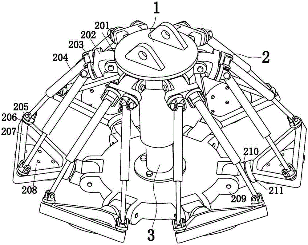 Adjustable grab bucket based on parallel mechanism control