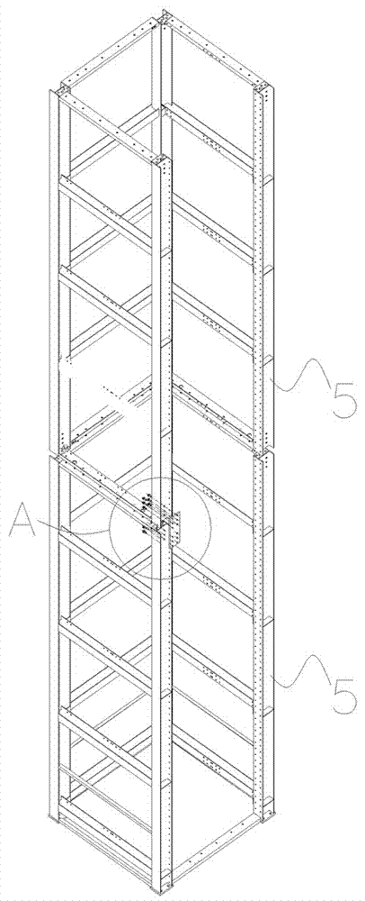 Outdoors assembled elevator and construction method thereof