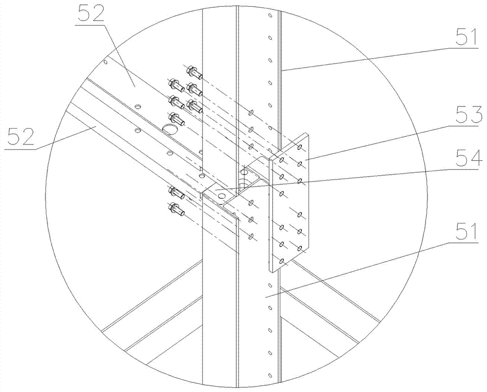 Outdoors assembled elevator and construction method thereof