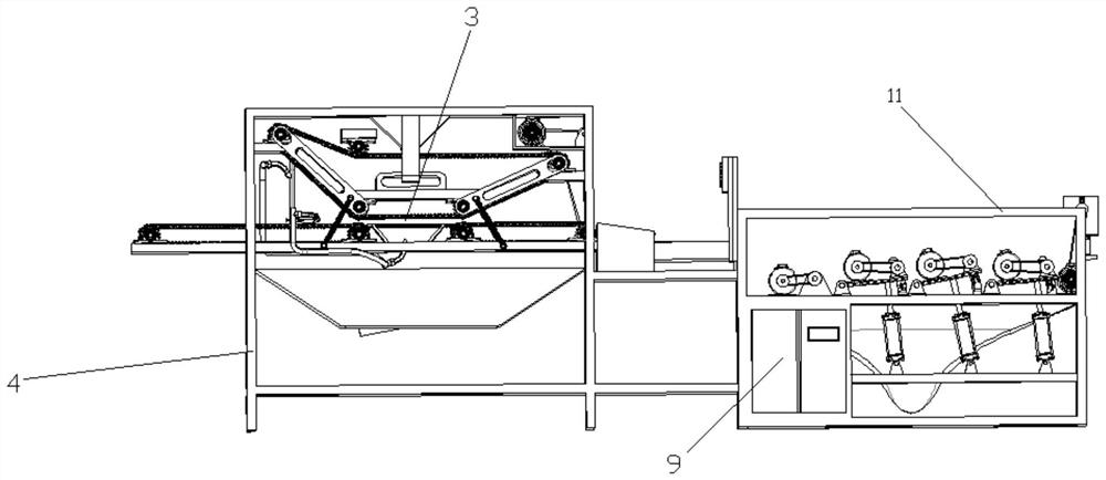 A fish descaling and visceral all-in-one machine