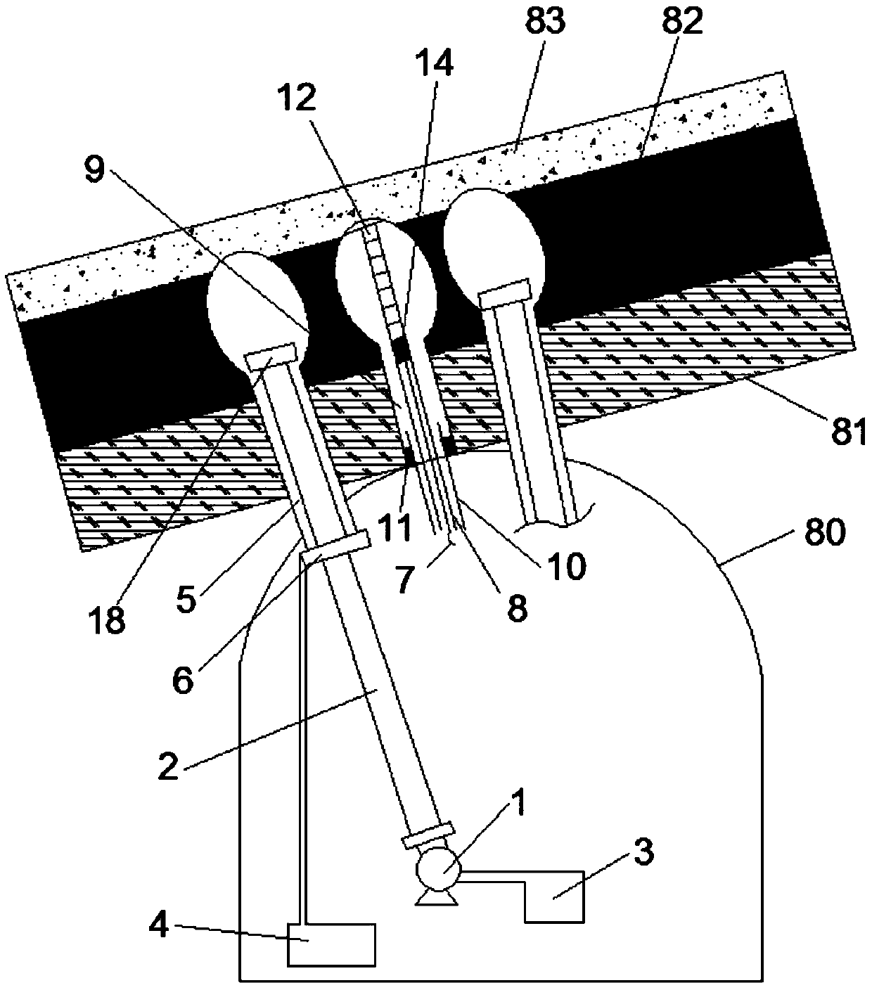 Permeability-improving extraction system of coal seam in borehole