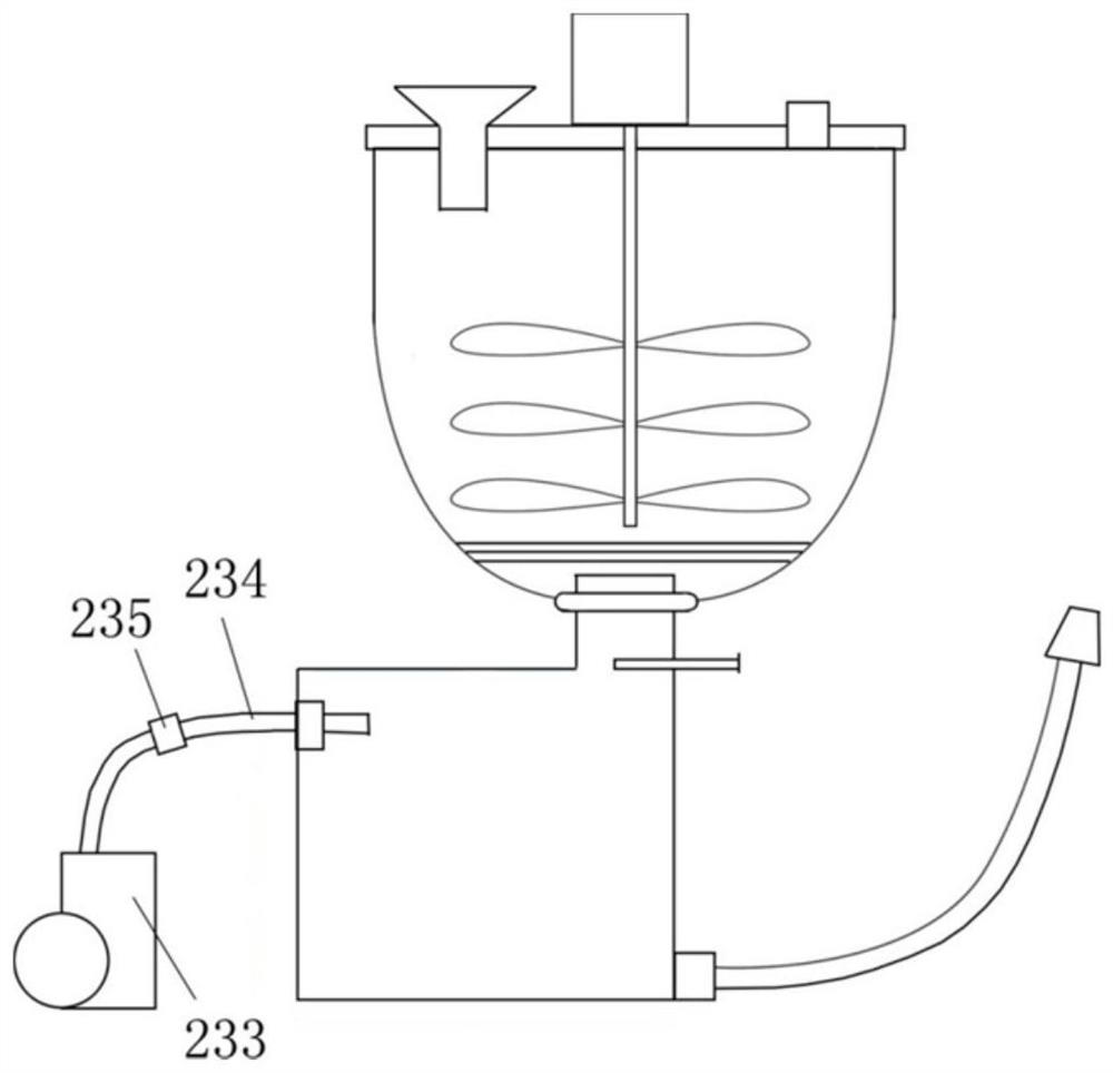 Gypsum slurry stirring and perfusion device