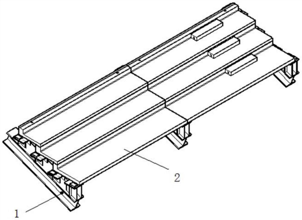 Fabricated platform structure and construction method