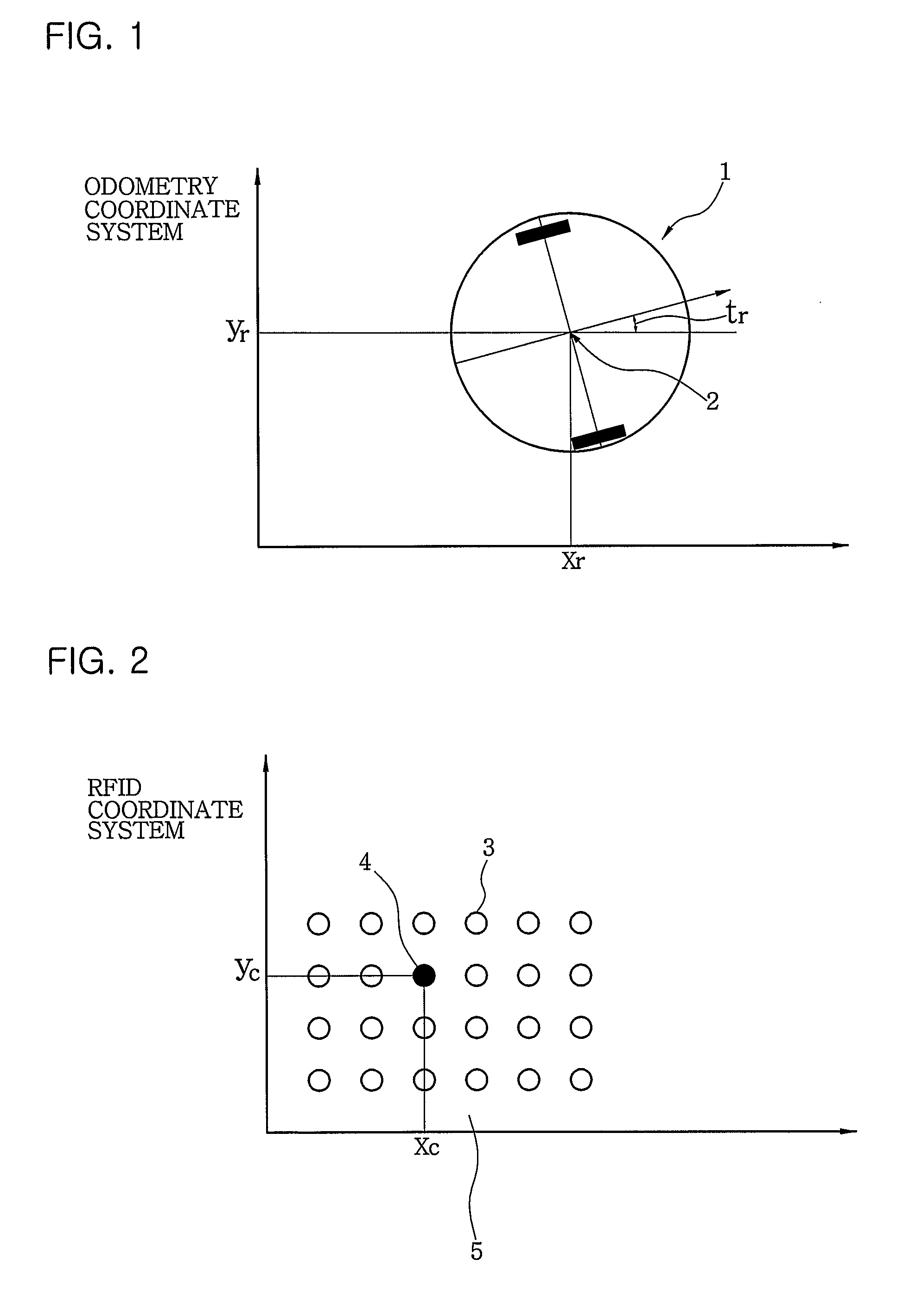 Navigation system for position self control robot and floor materials for providing absolute coordinates used thereof