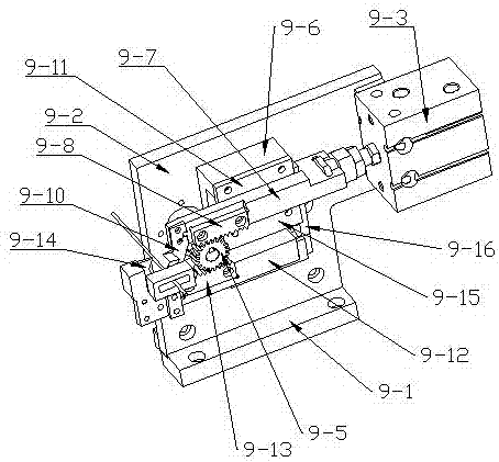 Single air cylinder oppositely-cutting mechanism