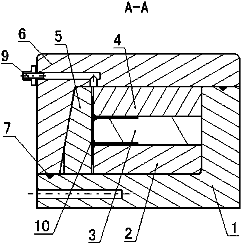 Forming tool and method for annular composite part with section in pi shape