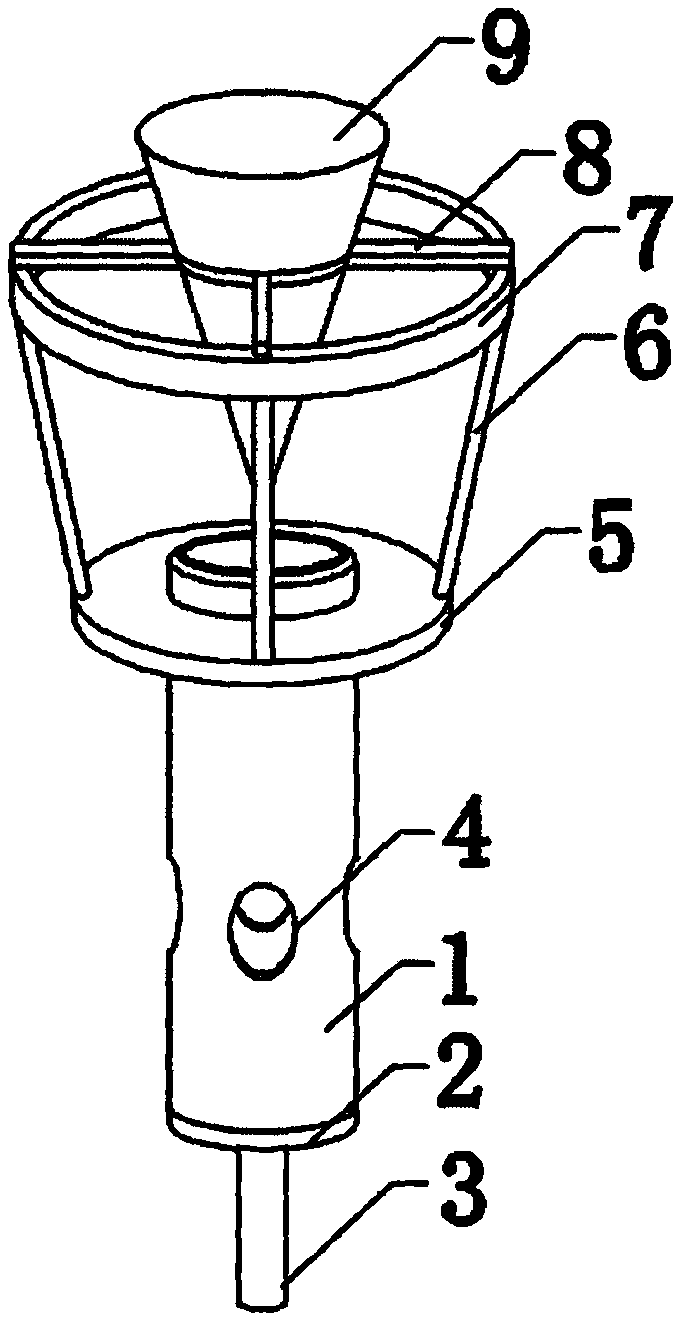 Tertiary air mixed gas combustion device