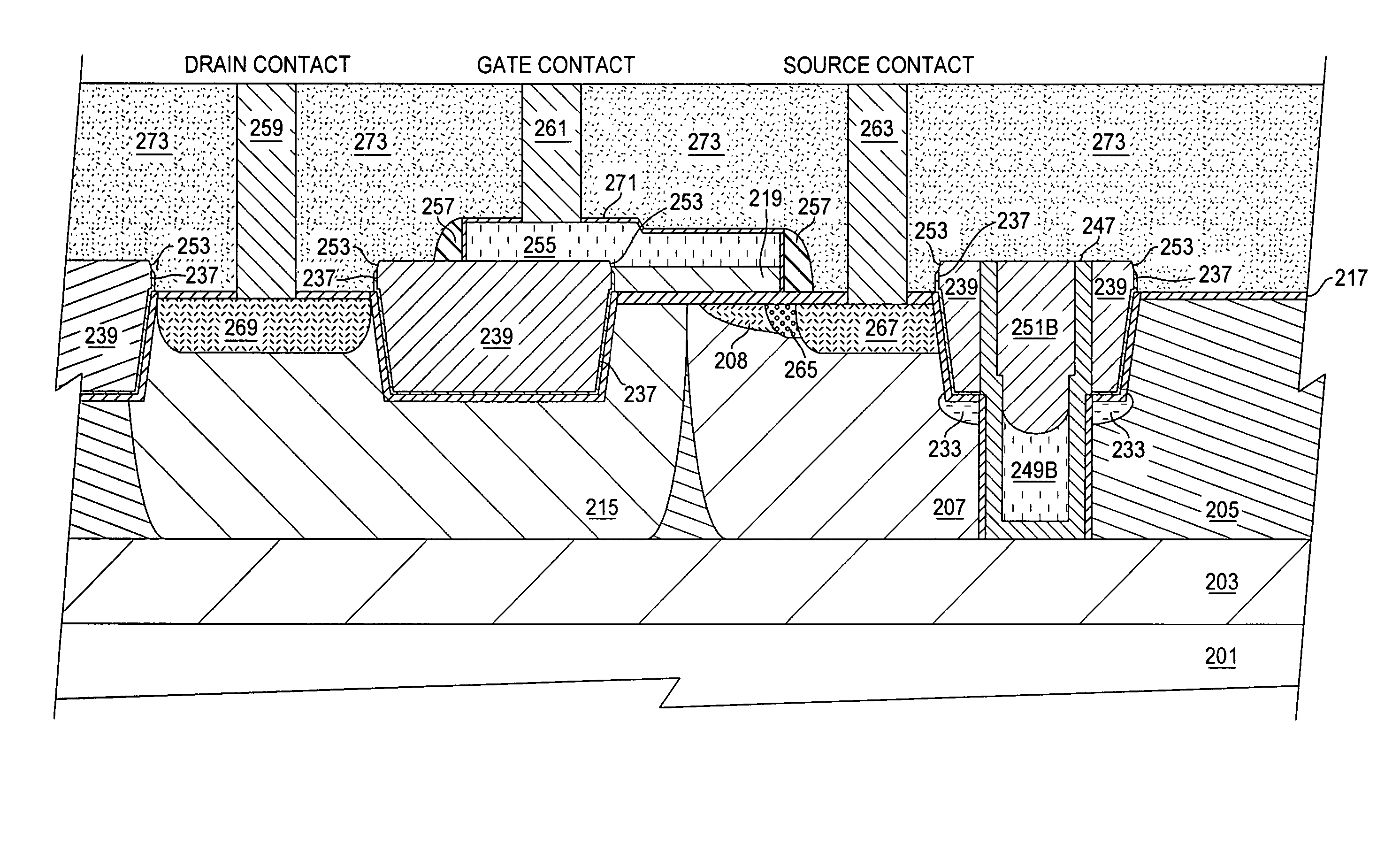 Methods of forming reduced electric field DMOS using self-aligned trench isolation