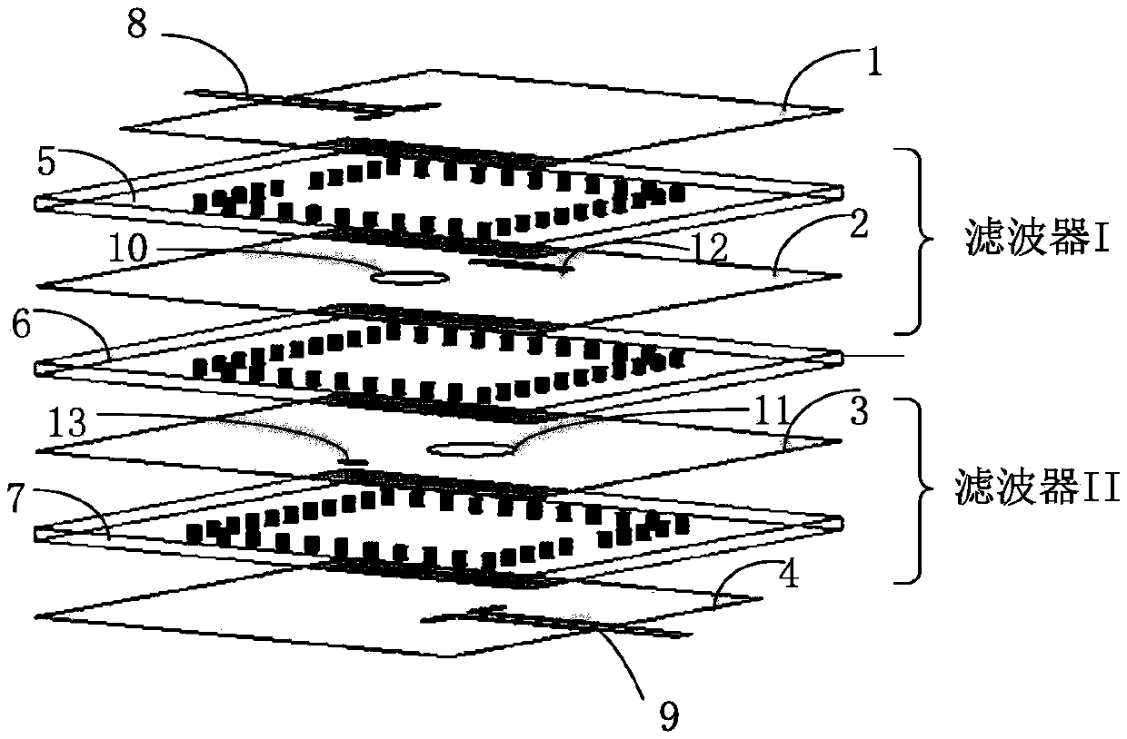 A stacked third-order substrate-integrated waveguide filter