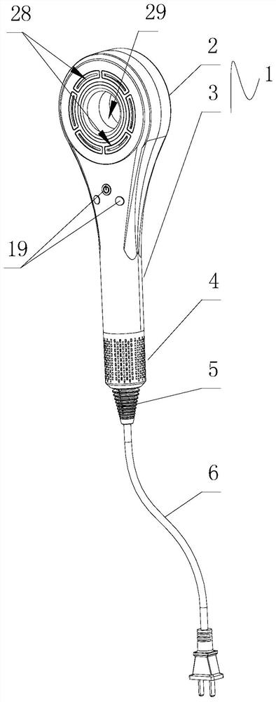 Far infrared heating hair care physiotherapy device