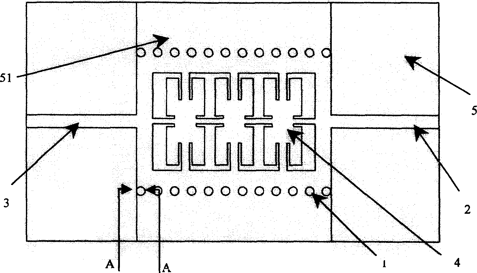 Wave-guide integrated on substrate-band-pass filter of coplanar wave-guide