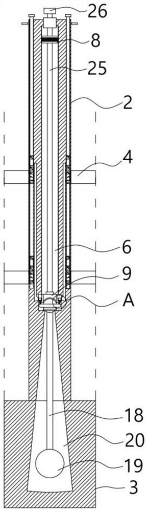 Solar photovoltaic support foundation in frozen soil area and construction method