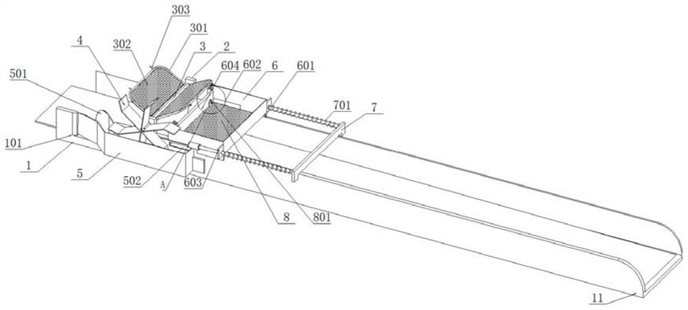 Hydraulic engineering chute structure