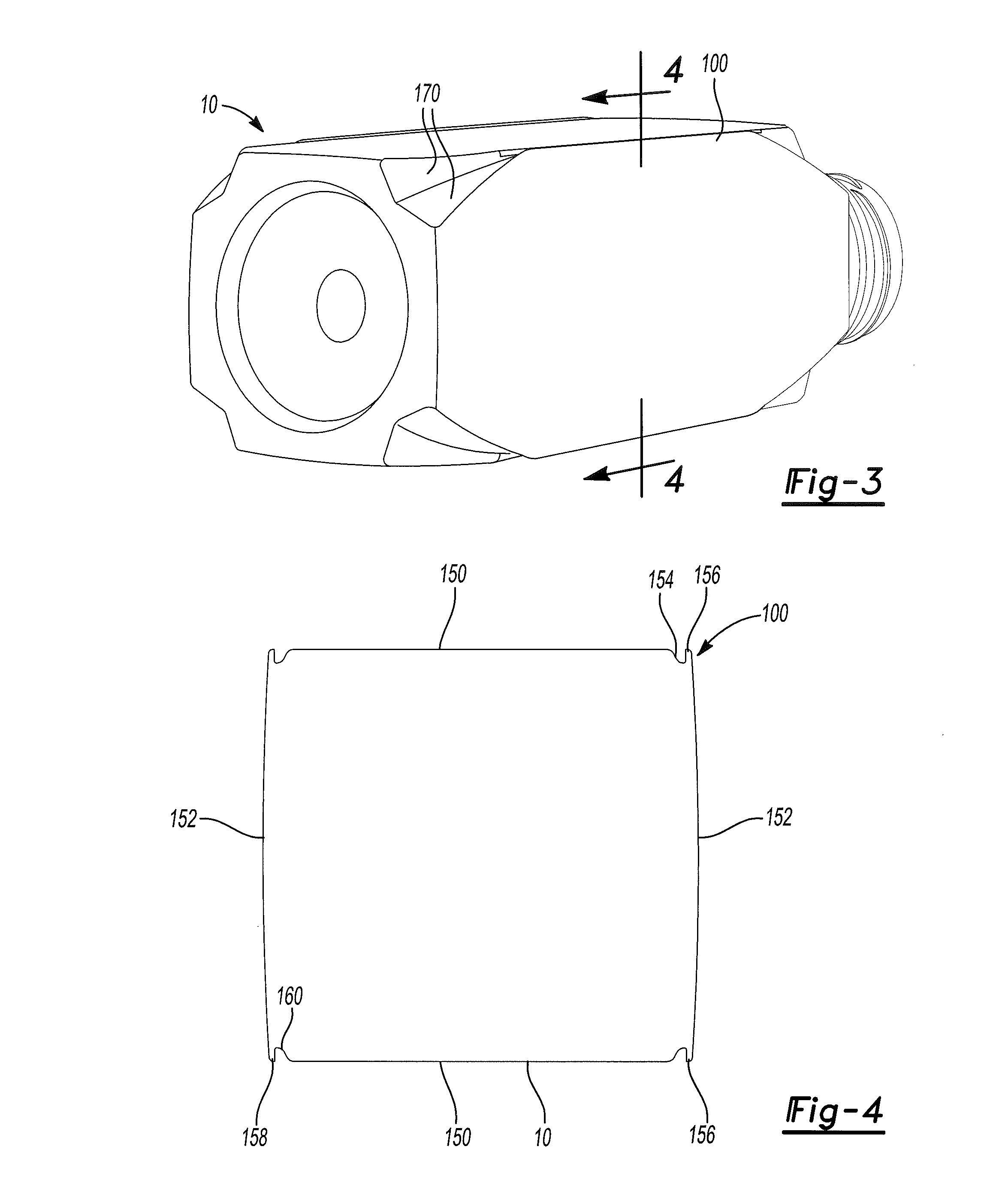 Side action insert/skeletal stiffening ribs