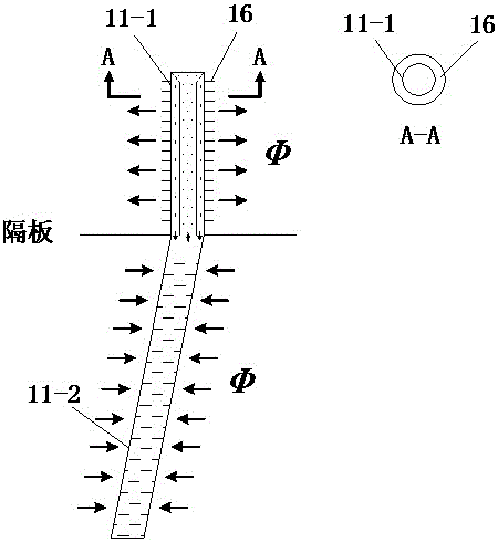 Heat tube type water-saving device used for cross-flow cooling tower