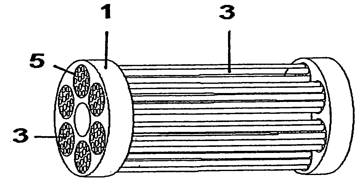 Method for producing a hollow fiber membrane module or a capillary membrane module