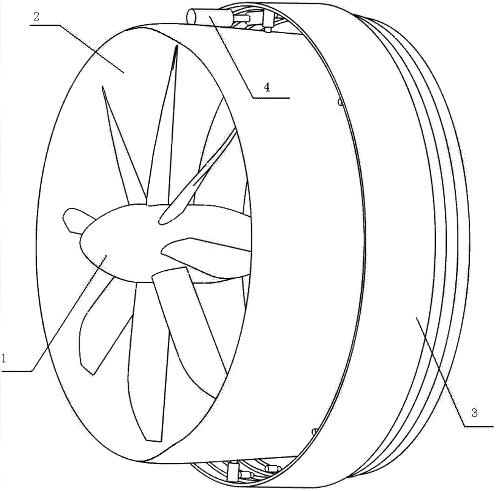 Thrust device capable of balancing reactive torque