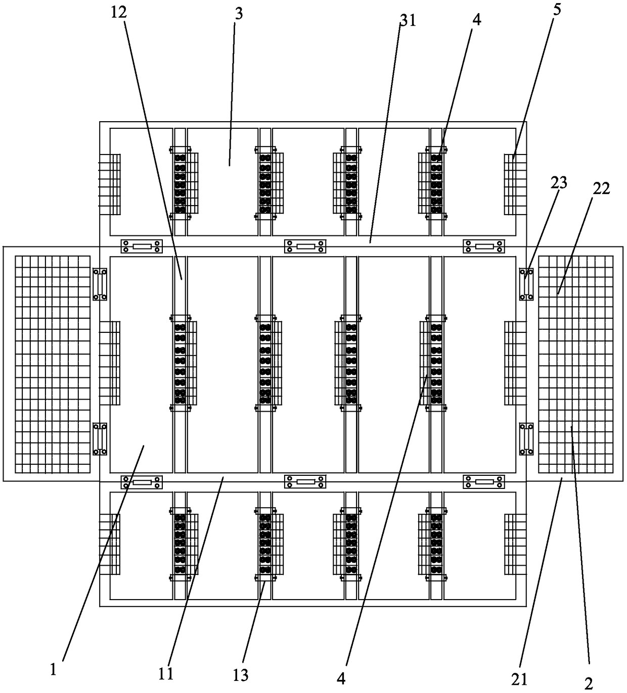 Ship hull model bearing device