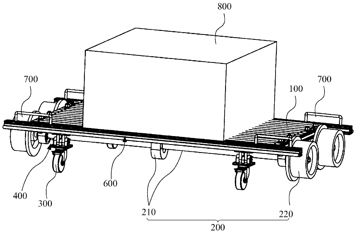 Track walking device and track testing robot