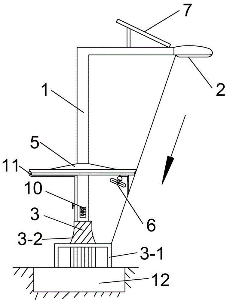 Water collecting type photovoltaic traffic illumination device