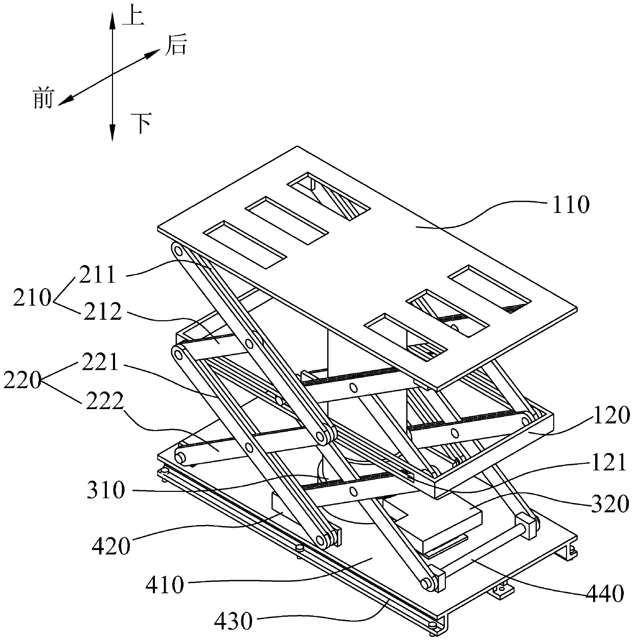 Automatic lifting platform