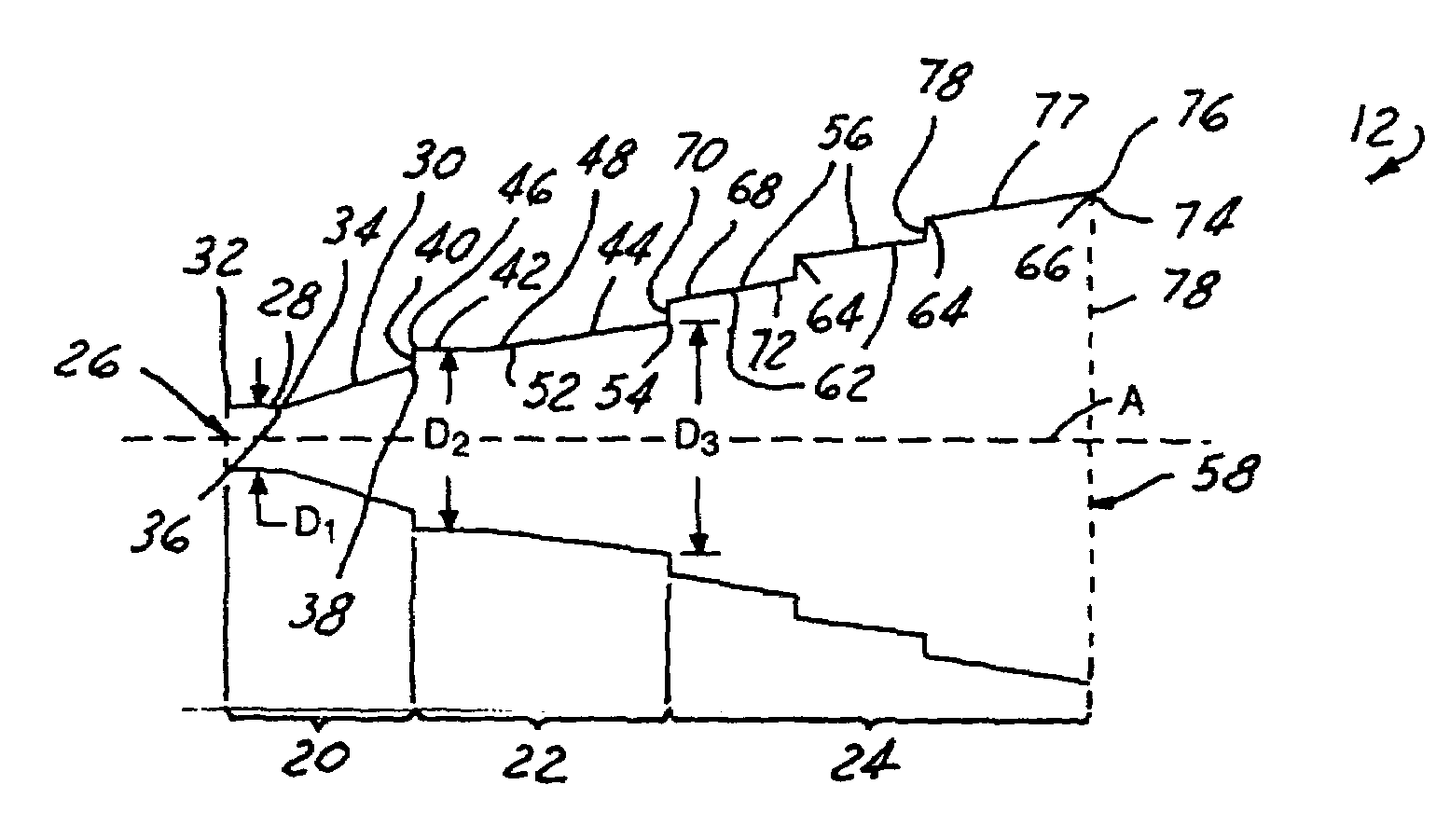 High radiation efficient dual band feed horn