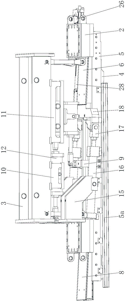 A compact rolling line adjustment device