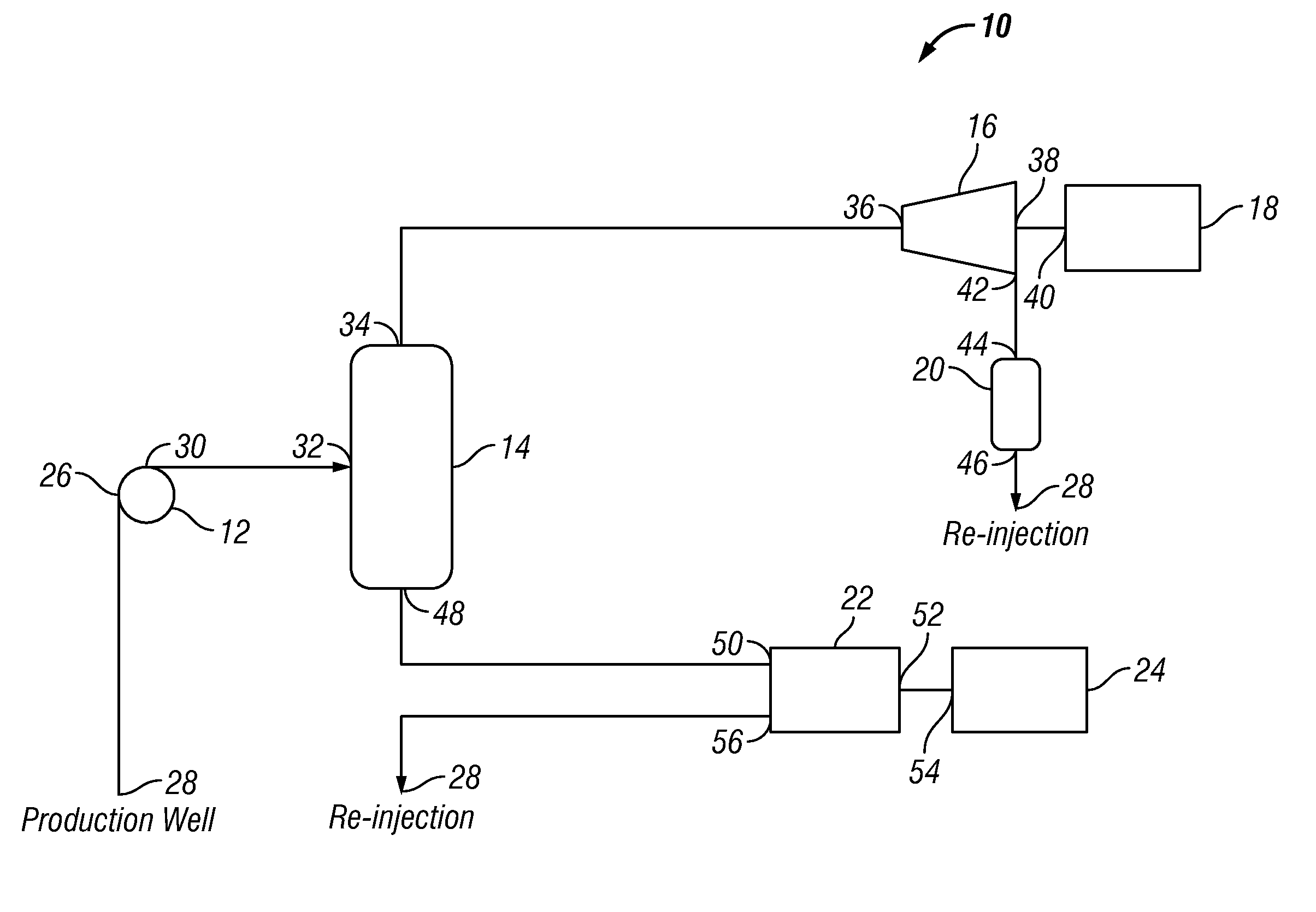 System and method to reduce the temperature of geothermal water to increase the capacity and efficiency while decreasing the costs associated with a geothermal power plant construction