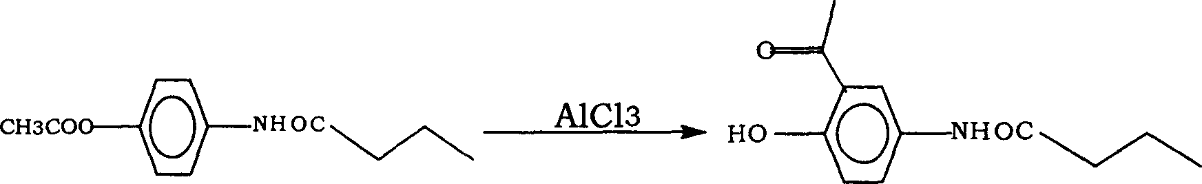 Cardiovascular drug acebutolol intermediate 2- acetyl-4-n-butyramidophenol synthesis method