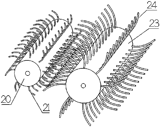 Straw stubble smashing and returning machine