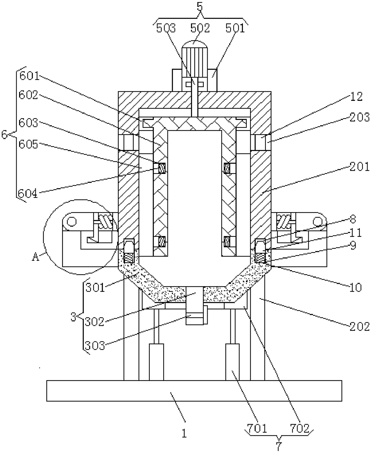 Fermentation device convenient to clean up for bioengineering