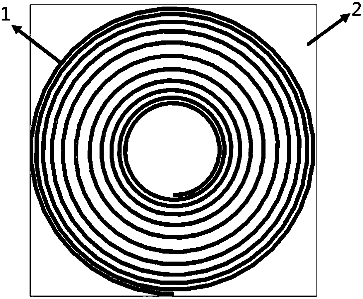 A Planar Helical Coil with Variable Turn Spacing