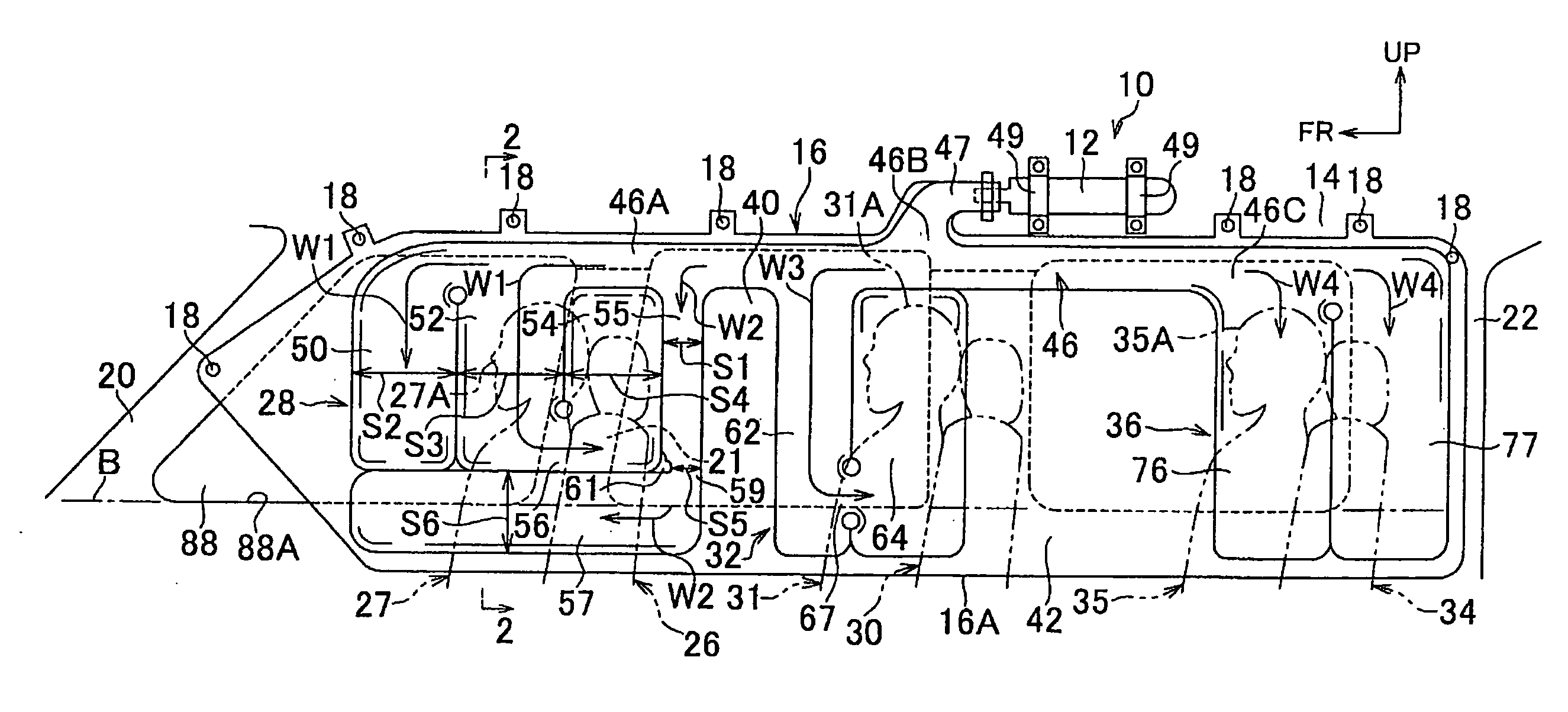 Head protecting airbag system